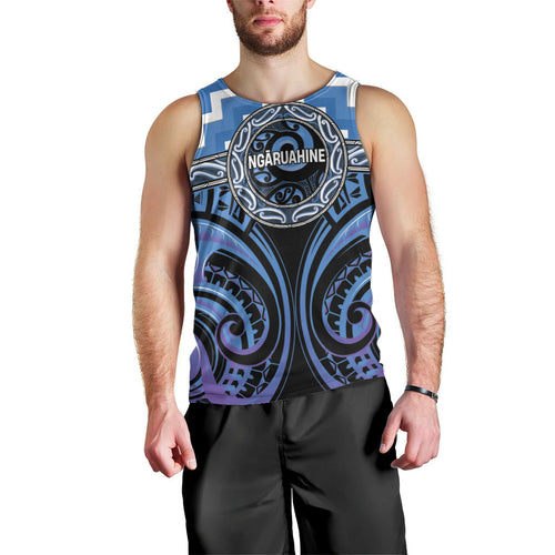 Aotearoa Ngaruahine Personalised Men Tank Top Maori Iwi Poutama Puhoro Tattoo