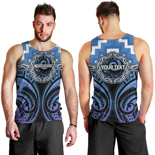Aotearoa Ngaruahine Personalised Men Tank Top Maori Iwi Poutama Puhoro Tattoo