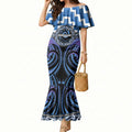 Aotearoa Ngaruahine Personalised Mermaid Dress Maori Iwi Poutama Puhoro Tattoo