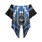 Aotearoa Ngaruahine Personalised Off Shoulder Wrap Waist Top Maori Iwi Poutama Puhoro Tattoo