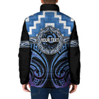 Aotearoa Ngaruahine Personalised Padded Jacket Maori Iwi Poutama Puhoro Tattoo