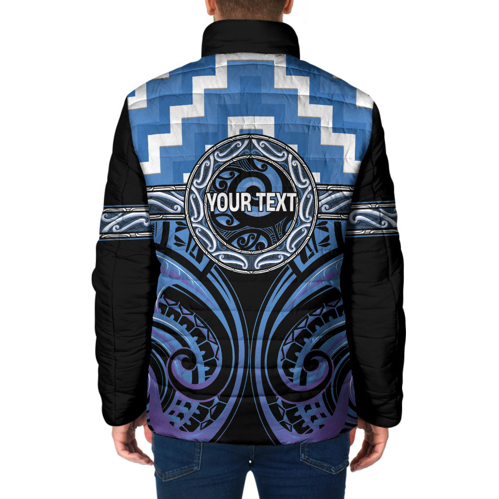 Aotearoa Ngaruahine Personalised Padded Jacket Maori Iwi Poutama Puhoro Tattoo