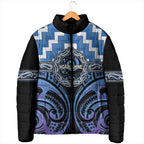 Aotearoa Ngaruahine Personalised Padded Jacket Maori Iwi Poutama Puhoro Tattoo