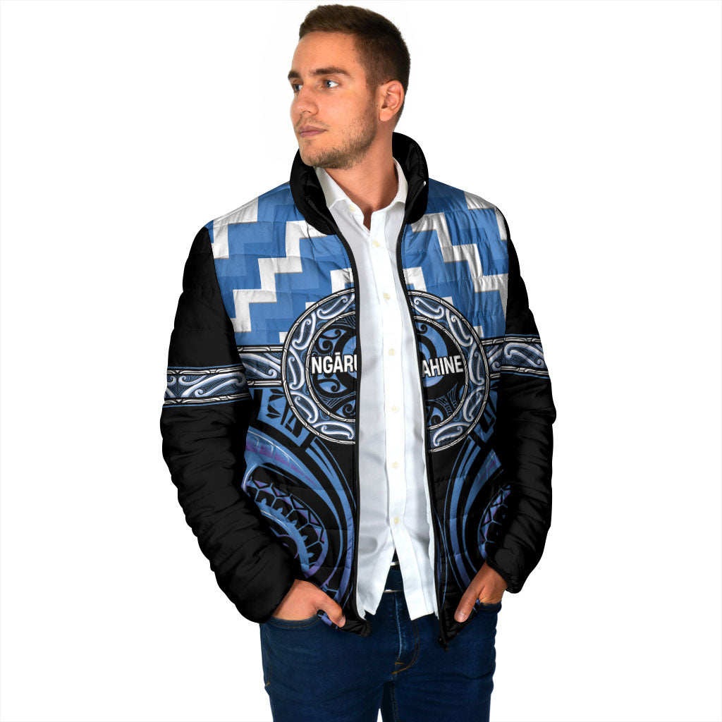 Aotearoa Ngaruahine Personalised Padded Jacket Maori Iwi Poutama Puhoro Tattoo