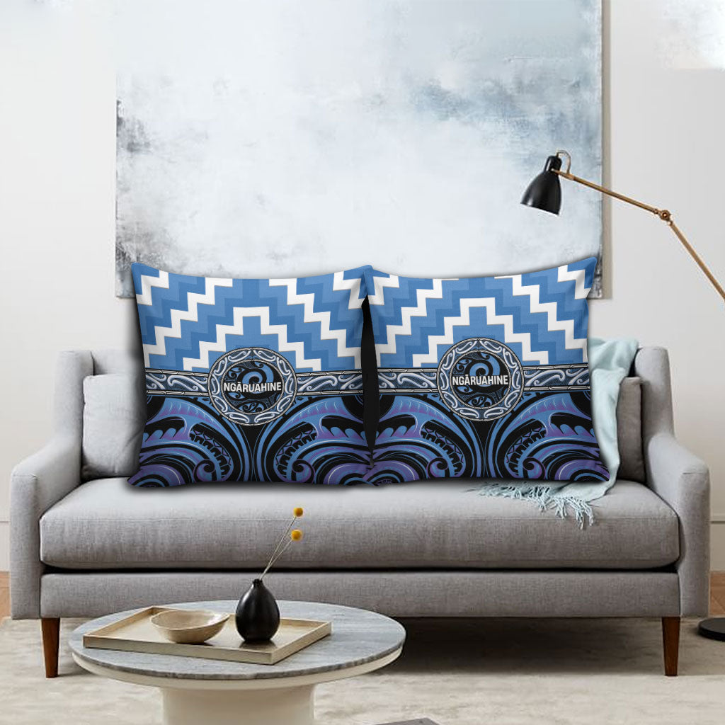 Aotearoa Ngaruahine Pillow Cover Maori Iwi Poutama Puhoro Tattoo