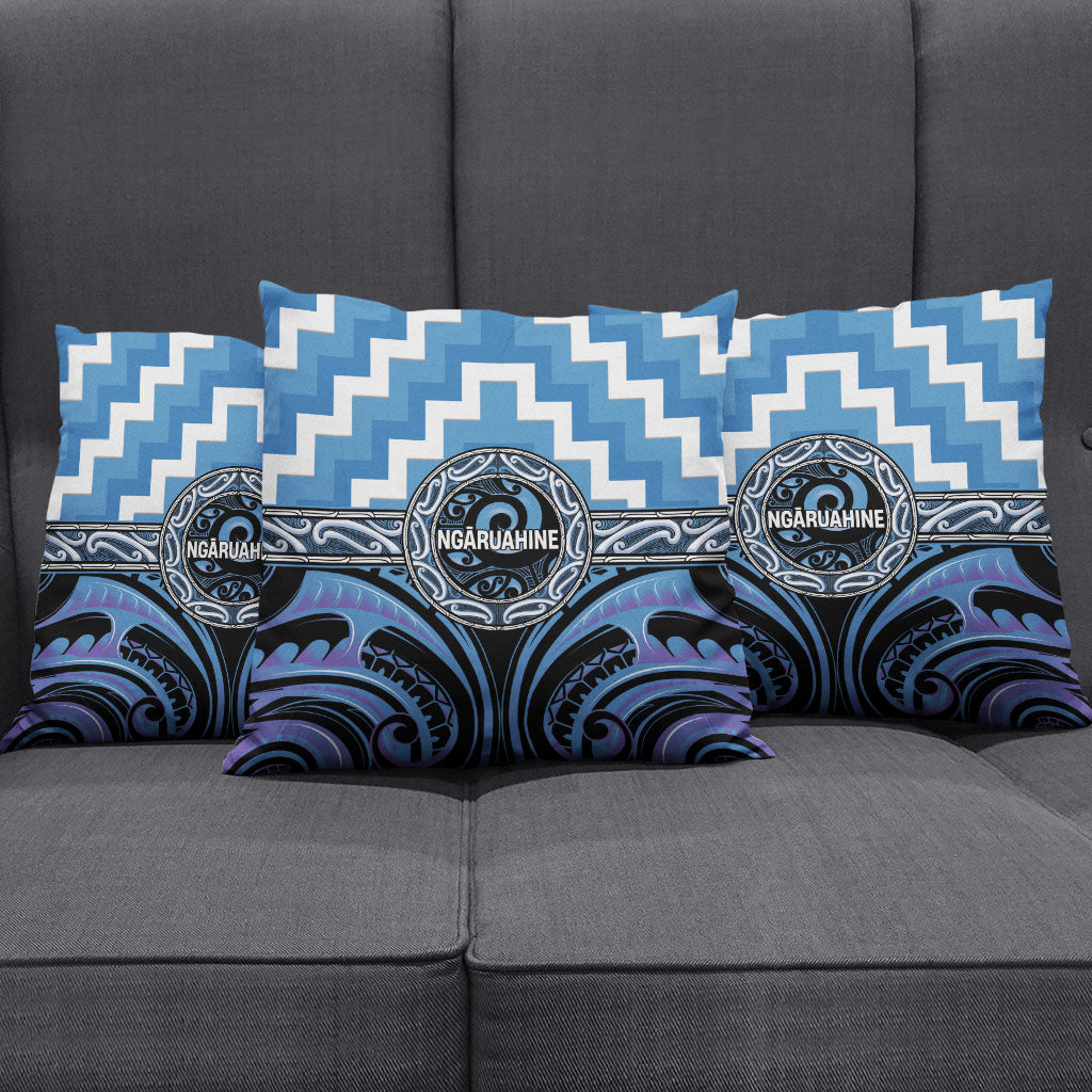 Aotearoa Ngaruahine Pillow Cover Maori Iwi Poutama Puhoro Tattoo