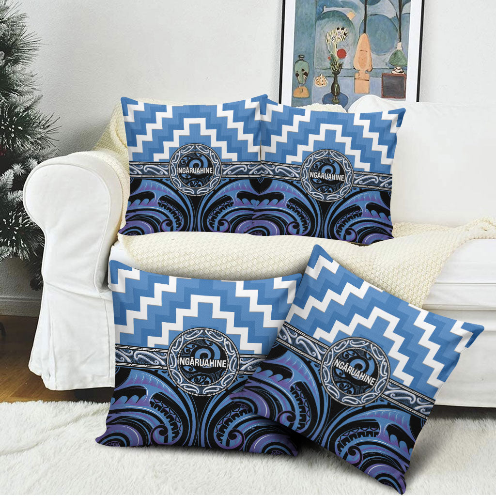 Aotearoa Ngaruahine Pillow Cover Maori Iwi Poutama Puhoro Tattoo