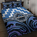 Aotearoa Ngaruahine Quilt Bed Set Maori Iwi Poutama Puhoro Tattoo