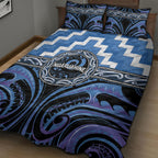 Aotearoa Ngaruahine Quilt Bed Set Maori Iwi Poutama Puhoro Tattoo