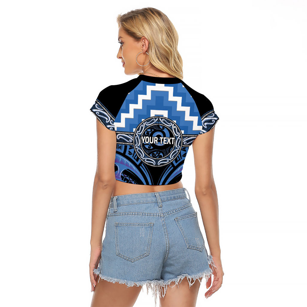Aotearoa Ngaruahine Personalised Raglan Cropped T Shirt Maori Iwi Poutama Puhoro Tattoo