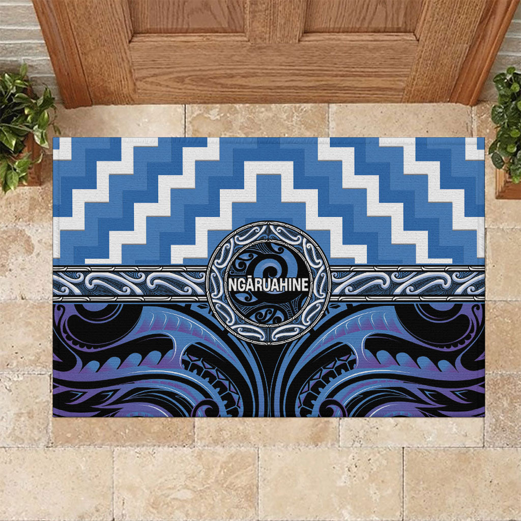 Aotearoa Ngaruahine Rubber Doormat Maori Iwi Poutama Puhoro Tattoo