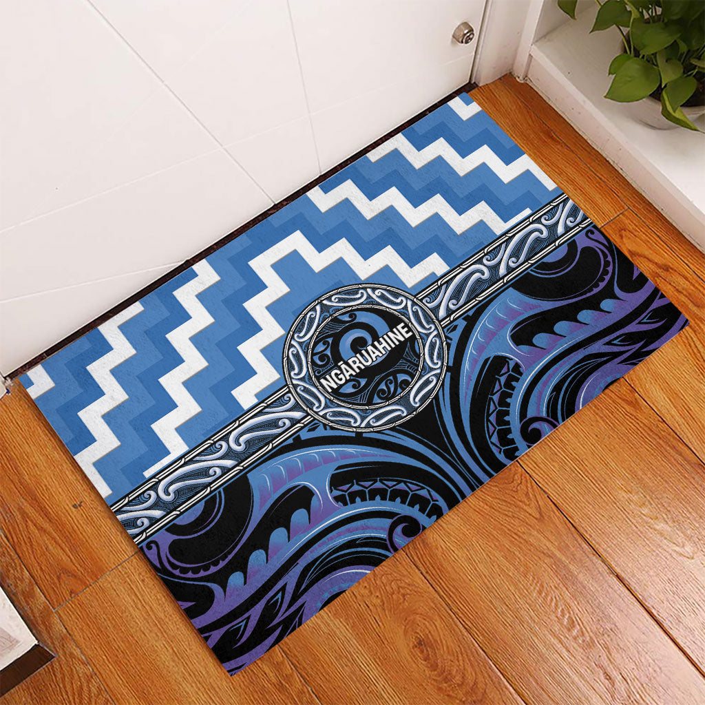 Aotearoa Ngaruahine Rubber Doormat Maori Iwi Poutama Puhoro Tattoo