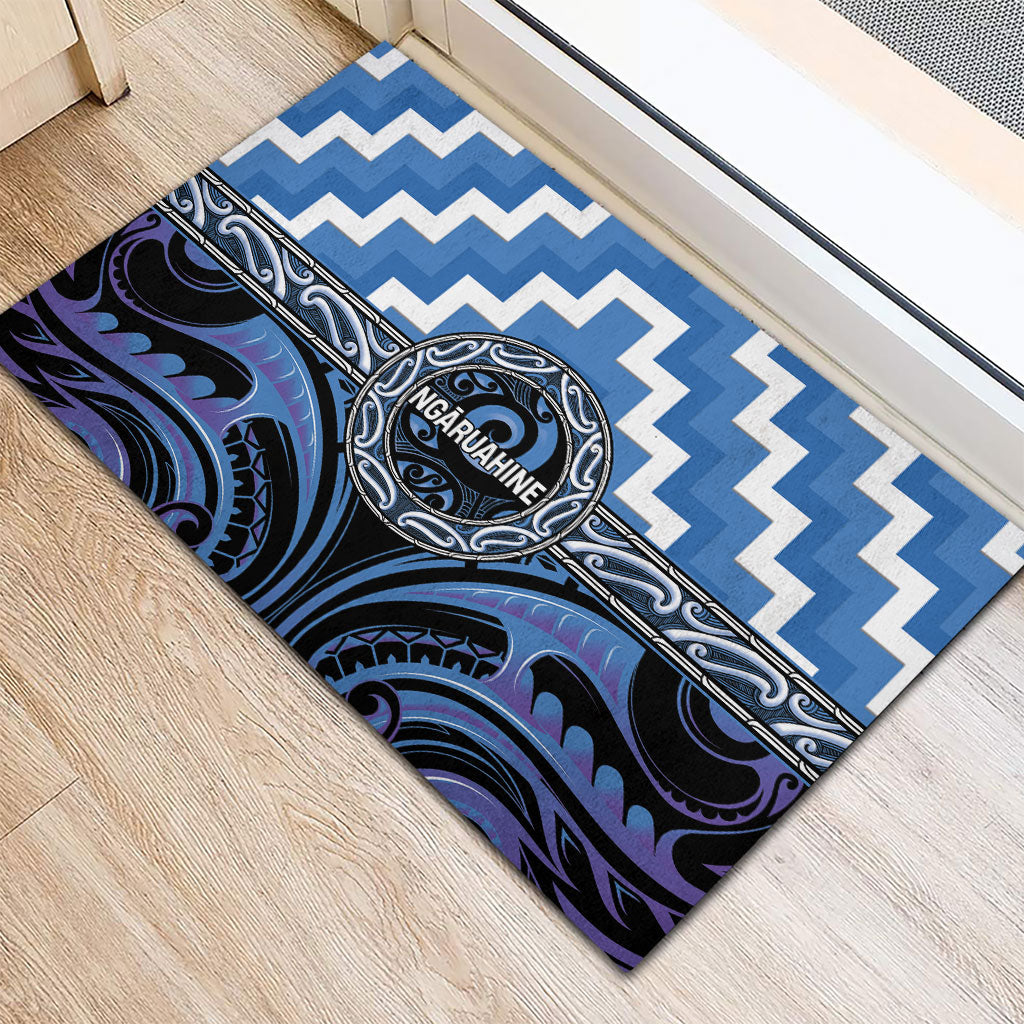 Aotearoa Ngaruahine Rubber Doormat Maori Iwi Poutama Puhoro Tattoo