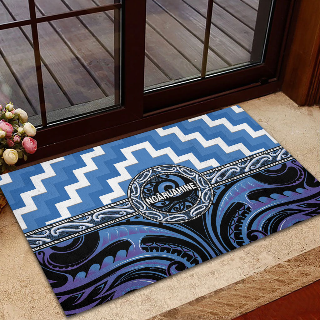 Aotearoa Ngaruahine Rubber Doormat Maori Iwi Poutama Puhoro Tattoo