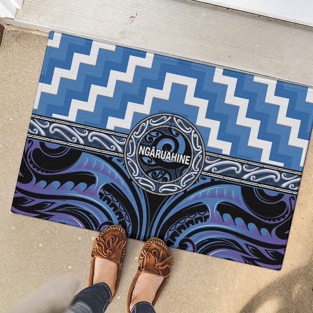 Aotearoa Ngaruahine Rubber Doormat Maori Iwi Poutama Puhoro Tattoo