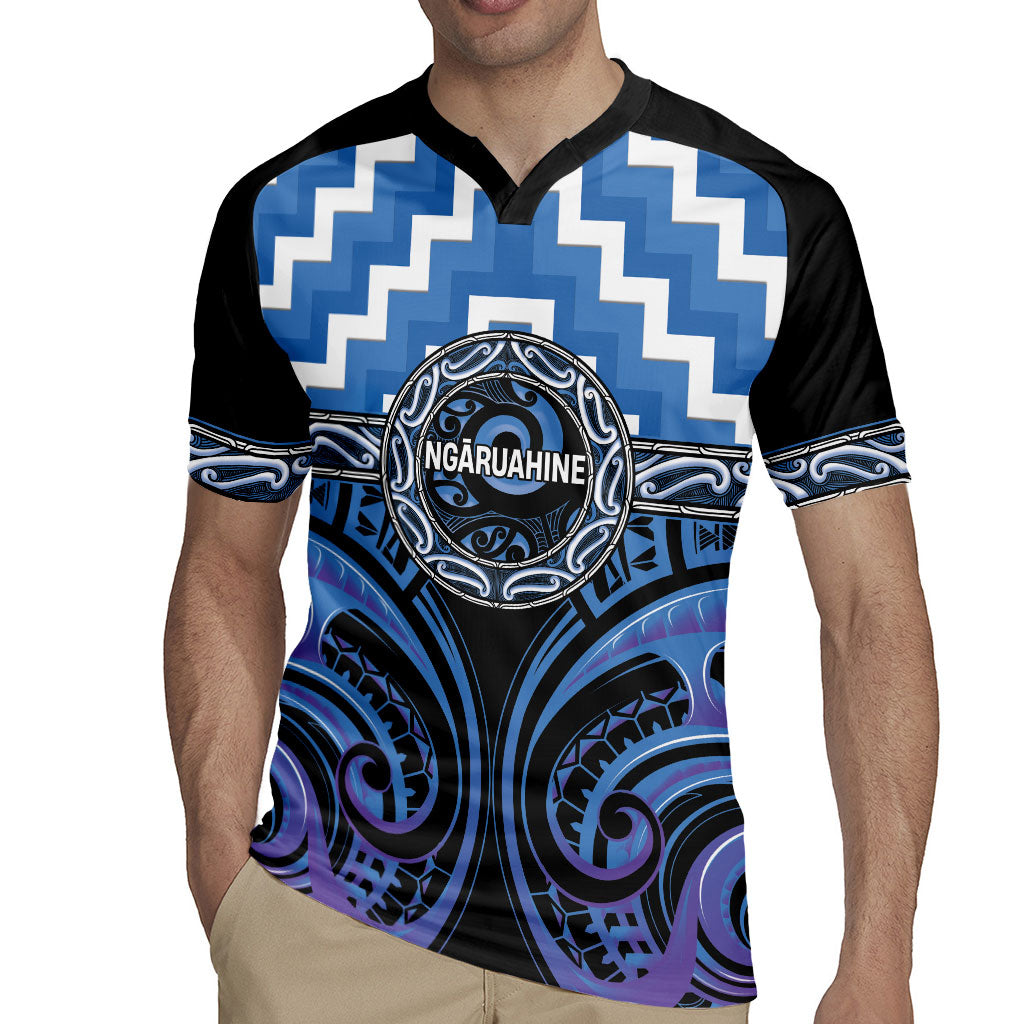 Aotearoa Ngaruahine Personalised Rugby Jersey Maori Iwi Poutama Puhoro Tattoo