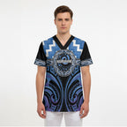 Aotearoa Ngaruahine Personalised Scrub Top Maori Iwi Poutama Puhoro Tattoo