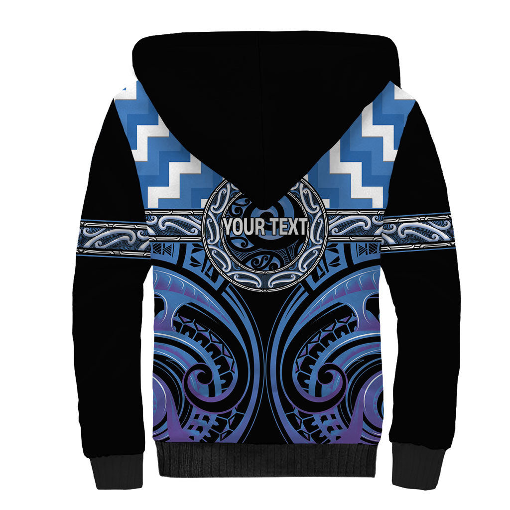 Aotearoa Ngaruahine Personalised Sherpa Hoodie Maori Iwi Poutama Puhoro Tattoo
