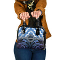 Aotearoa Ngaruahine Shoulder Handbag Maori Iwi Poutama Puhoro Tattoo