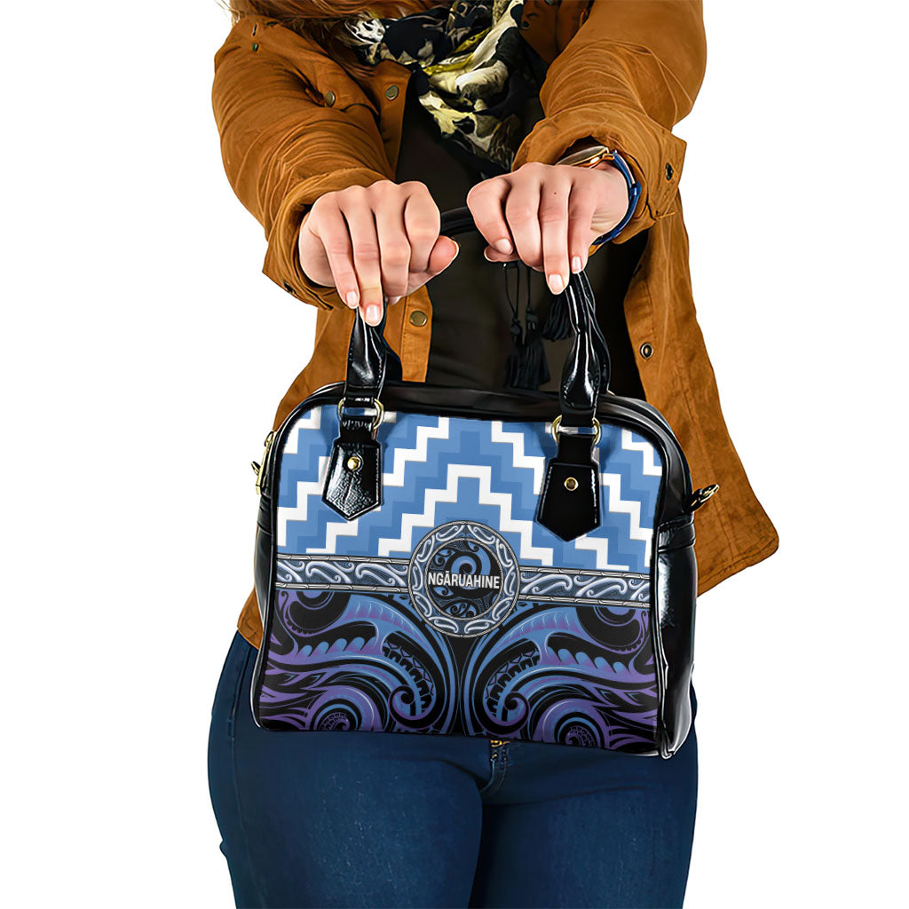 Aotearoa Ngaruahine Shoulder Handbag Maori Iwi Poutama Puhoro Tattoo