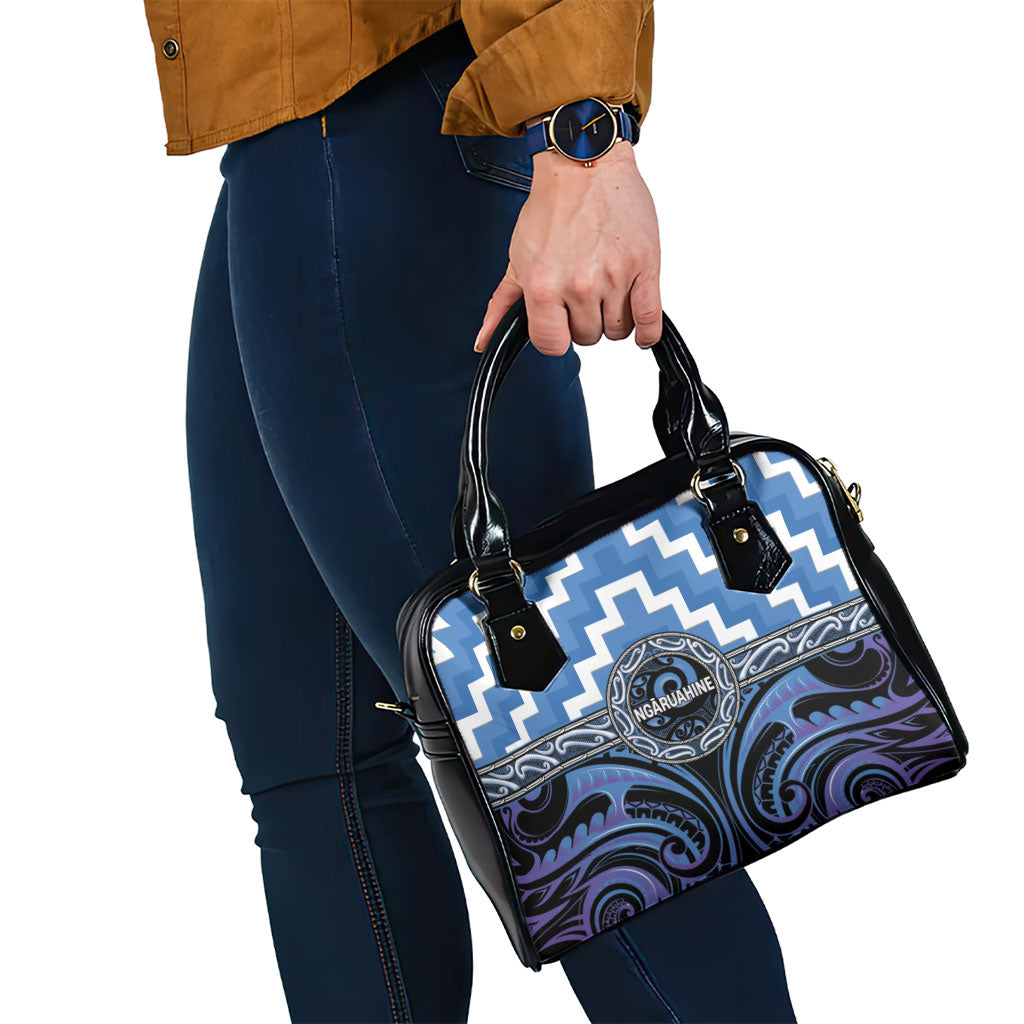 Aotearoa Ngaruahine Shoulder Handbag Maori Iwi Poutama Puhoro Tattoo