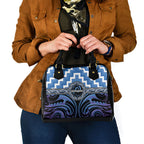 Aotearoa Ngaruahine Shoulder Handbag Maori Iwi Poutama Puhoro Tattoo
