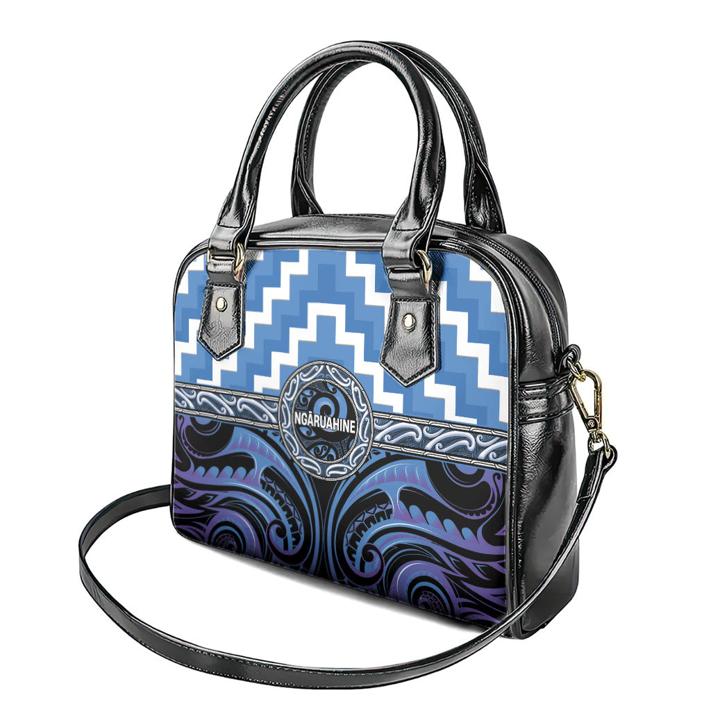 Aotearoa Ngaruahine Shoulder Handbag Maori Iwi Poutama Puhoro Tattoo