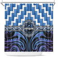 Aotearoa Ngaruahine Shower Curtain Maori Iwi Poutama Puhoro Tattoo