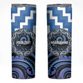 Aotearoa Ngaruahine Personalised Skinny Tumbler Maori Iwi Poutama Puhoro Tattoo