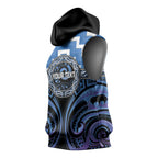 Aotearoa Ngaruahine Personalised Sleeveless Hoodie Maori Iwi Poutama Puhoro Tattoo