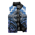 Aotearoa Ngaruahine Personalised Sleeveless Puffer Jacket Maori Iwi Poutama Puhoro Tattoo