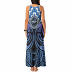 Aotearoa Ngaruahine Personalised Tank Maxi Dress Maori Iwi Poutama Puhoro Tattoo