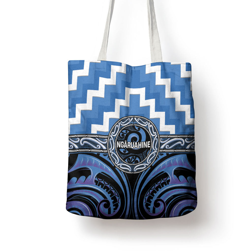 Aotearoa Ngaruahine Tote Bag Maori Iwi Poutama Puhoro Tattoo