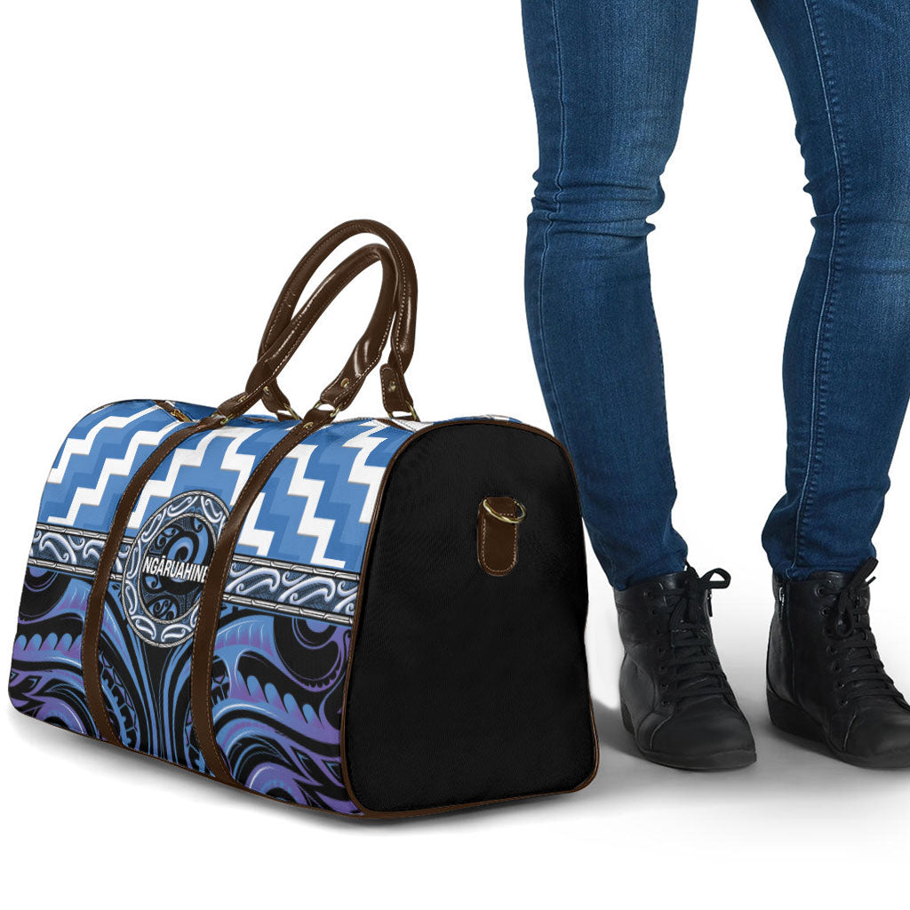 Aotearoa Ngaruahine Travel Bag Maori Iwi Poutama Puhoro Tattoo