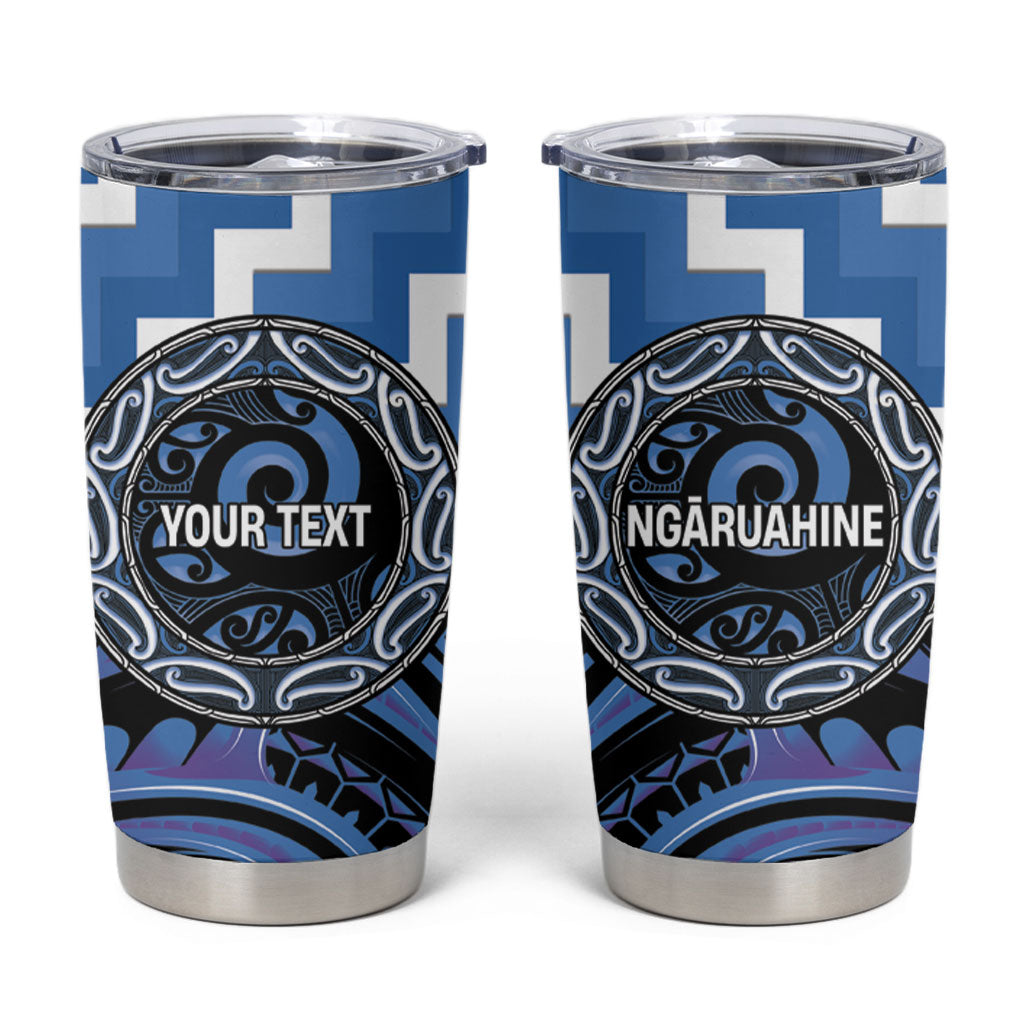 Aotearoa Ngaruahine Personalised Tumbler Cup Maori Iwi Poutama Puhoro Tattoo