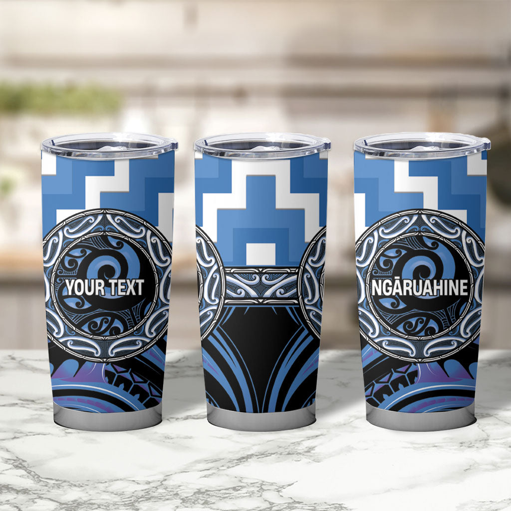 Aotearoa Ngaruahine Personalised Tumbler Cup Maori Iwi Poutama Puhoro Tattoo