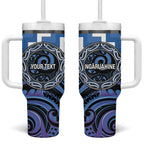 Aotearoa Ngaruahine Personalised Tumbler With Handle Maori Iwi Poutama Puhoro Tattoo