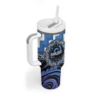 Aotearoa Ngaruahine Personalised Tumbler With Handle Maori Iwi Poutama Puhoro Tattoo