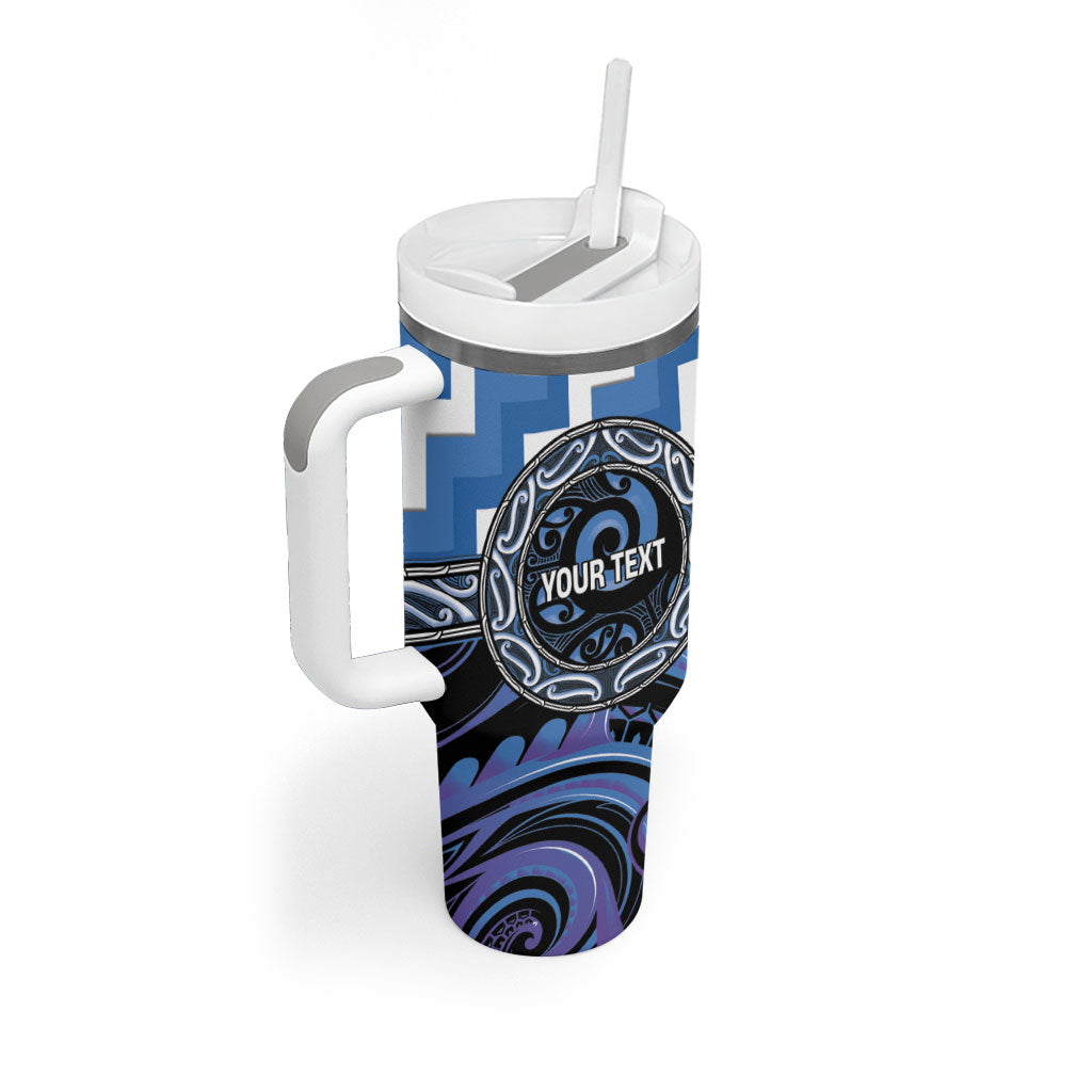 Aotearoa Ngaruahine Personalised Tumbler With Handle Maori Iwi Poutama Puhoro Tattoo