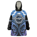 Aotearoa Ngaruahine Personalised Wearable Blanket Hoodie Maori Iwi Poutama Puhoro Tattoo