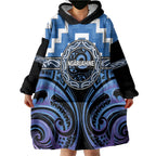 Aotearoa Ngaruahine Personalised Wearable Blanket Hoodie Maori Iwi Poutama Puhoro Tattoo