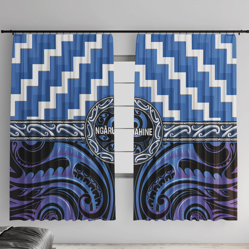 Aotearoa Ngaruahine Window Curtain Maori Iwi Poutama Puhoro Tattoo