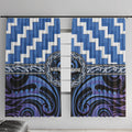 Aotearoa Ngaruahine Window Curtain Maori Iwi Poutama Puhoro Tattoo