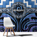Aotearoa Ngaruahine Window Curtain Maori Iwi Poutama Puhoro Tattoo