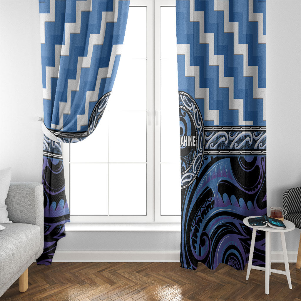 Aotearoa Ngaruahine Window Curtain Maori Iwi Poutama Puhoro Tattoo