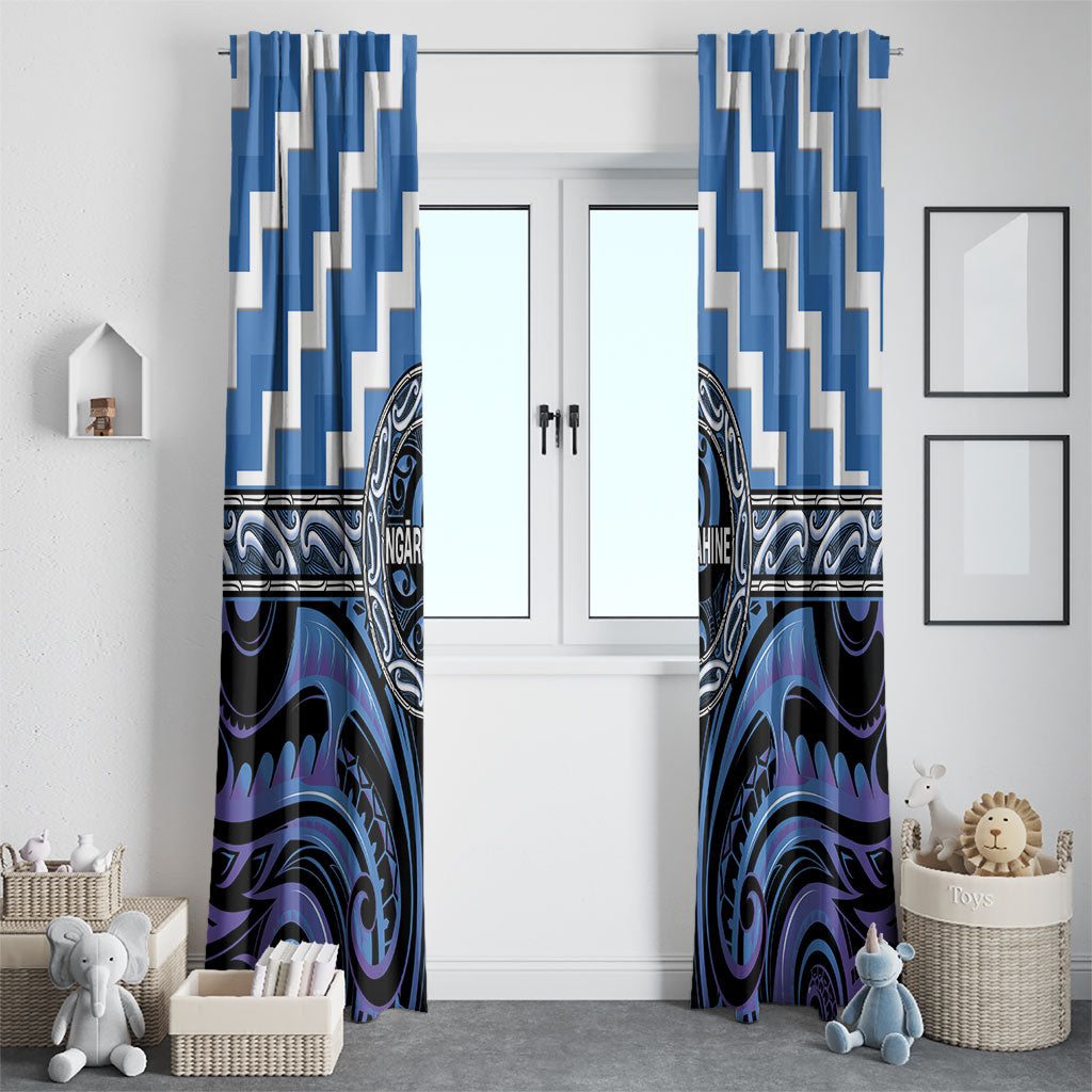 Aotearoa Ngaruahine Window Curtain Maori Iwi Poutama Puhoro Tattoo