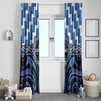 Aotearoa Ngaruahine Window Curtain Maori Iwi Poutama Puhoro Tattoo
