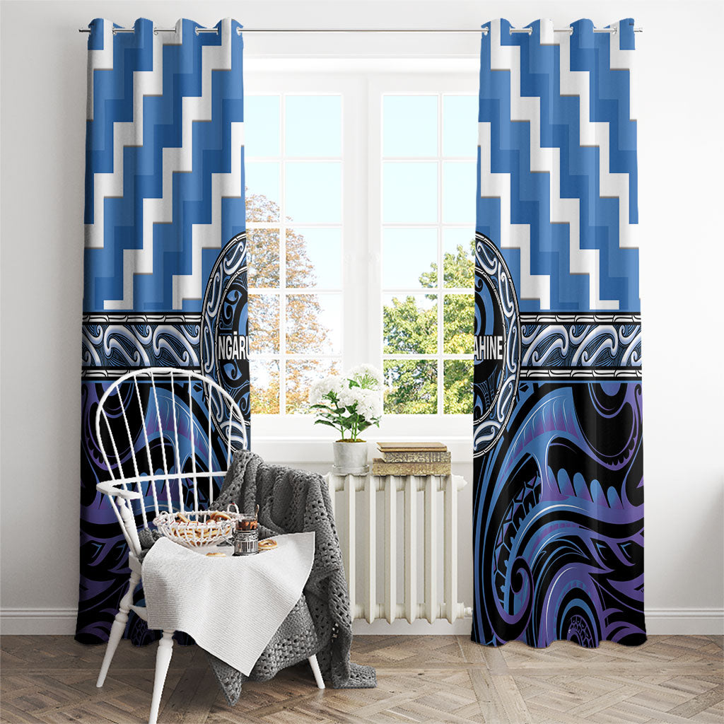 Aotearoa Ngaruahine Window Curtain Maori Iwi Poutama Puhoro Tattoo