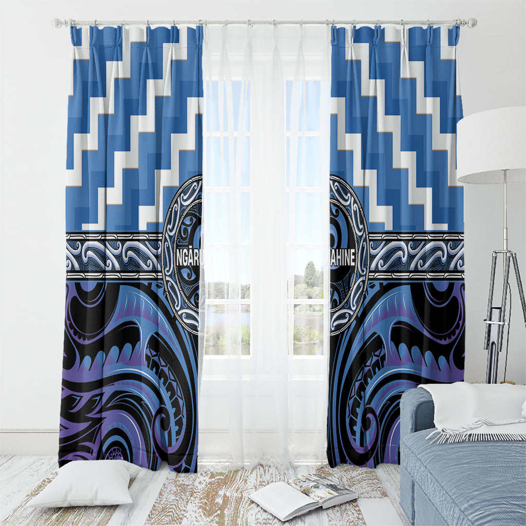 Aotearoa Ngaruahine Window Curtain Maori Iwi Poutama Puhoro Tattoo