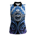 Aotearoa Ngaruahine Personalised Women Sleeveless Polo Shirt Maori Iwi Poutama Puhoro Tattoo